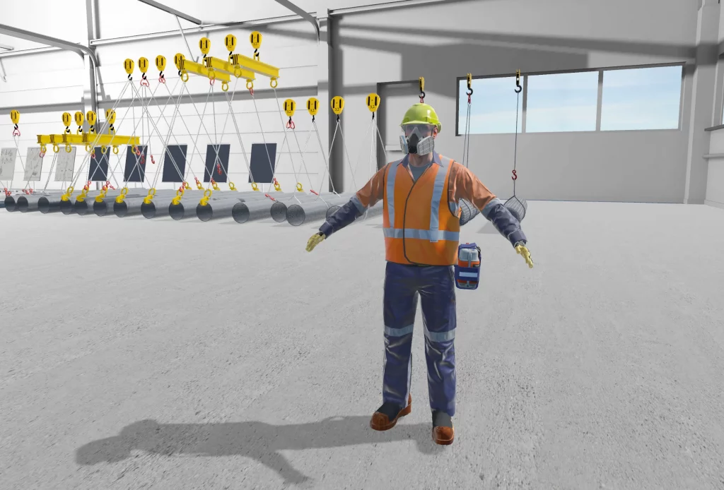 VR-тренажер по безопасной строповке грузов