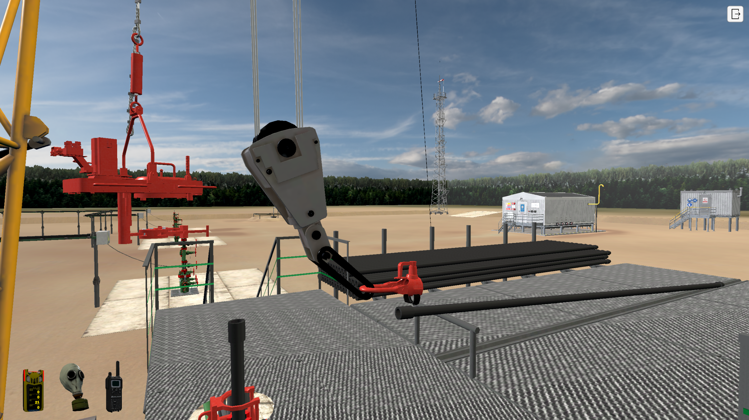 Тренажер Имитация процесса спуско-подъемных операций 3