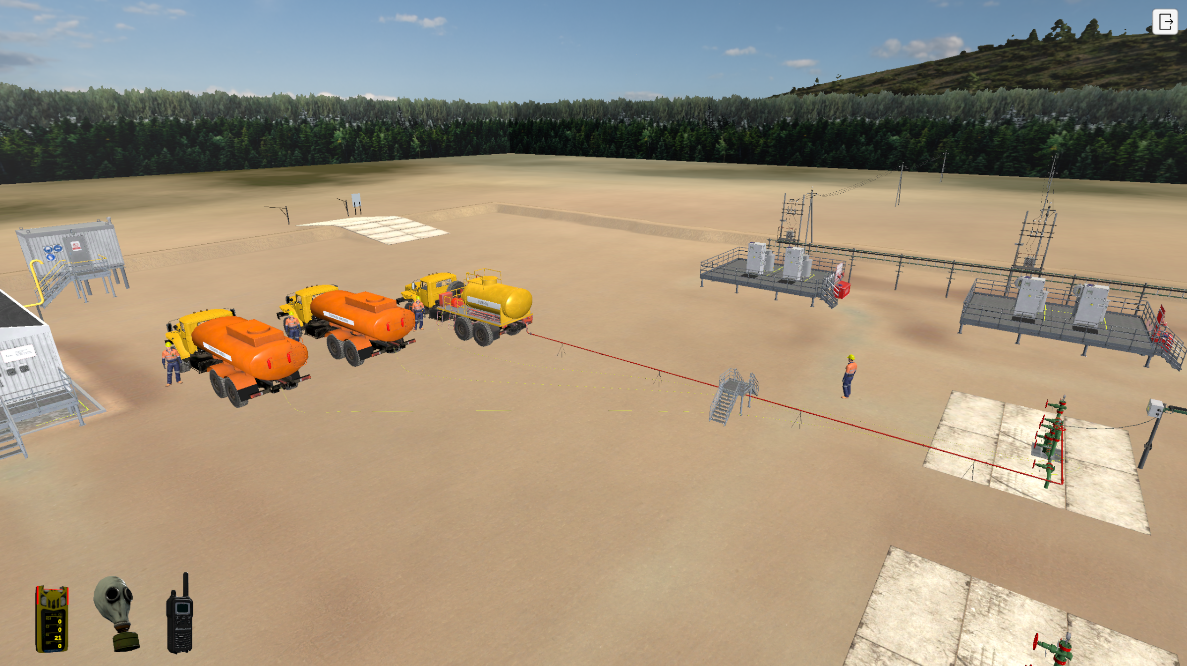 Тренажер Имитация процесса очистки эксплуатационной колонны и труб от отложений парафина